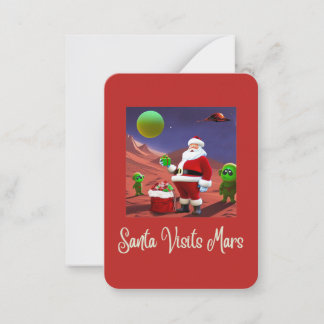 SANTA & THE AUSSERIRDISCHEN, Funny Holiday Card Mitteilungskarte
