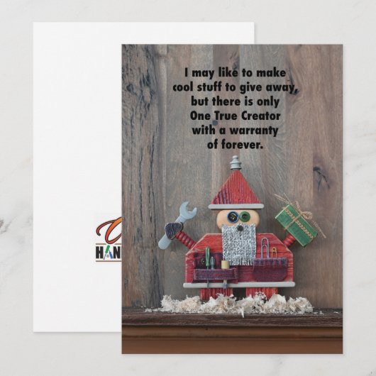 Santa the Builder Feiertagskarte (Vorne/Hinten)