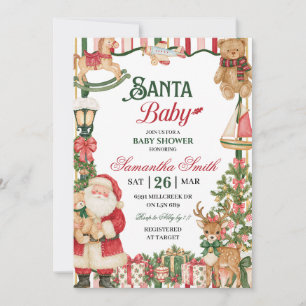 Santa-Thema Santa Baby Baby Shower Einladung