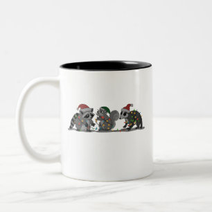 Santa-Tiere Xmas Verrückte Waschbär Opossum Eichhö Zweifarbige Tasse