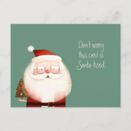 Santa-tisierter Weihnachtsmann Lustige Zitat-Postk Postkarte