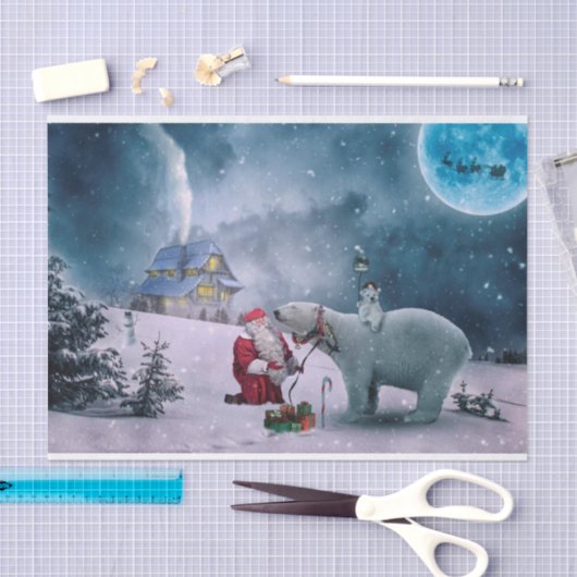 Santa Tissue Paper Seidenpapier (Handwerk)