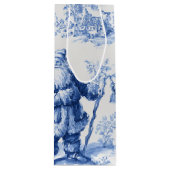 Santa Toile Geschenktüte Für Weinflaschen (Vorderseite)