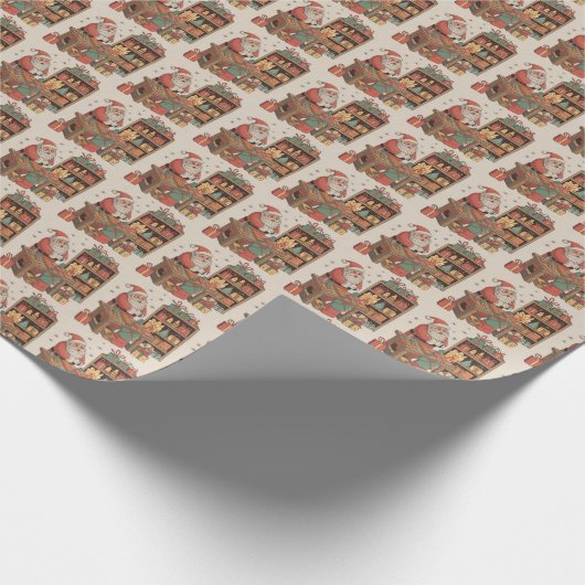 Santa Toy Workshop Geschenkpapier (Ecke)