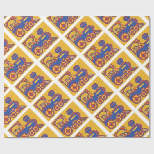 Santa Train Geschenkpapier (Flach)