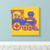 Santa Train Leinwanddruck (Insitu (Holzboden))