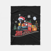 Santa Train Lights Christmas Driving Xmas Boys Kid Fleecedecke (Vorderseite)
