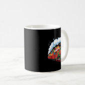 Santa Train Lights Snow Christmas Funny Winter Hol Kaffeetasse (VorderseiteRechts)
