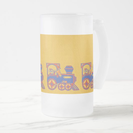 Santa Train Mattglas Bierglas (VorderseiteRechts)