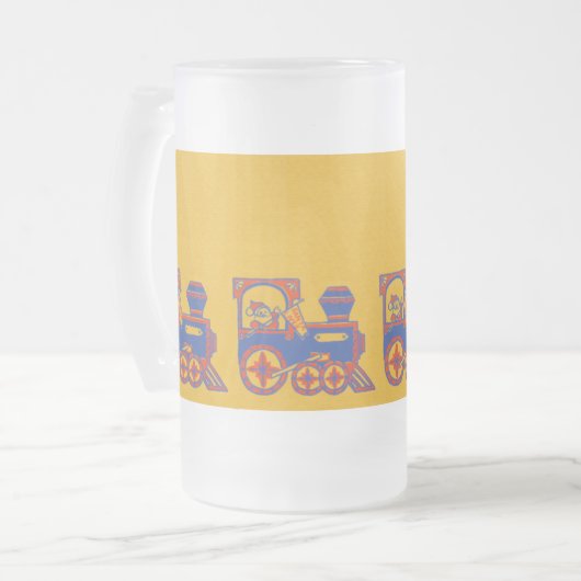 Santa Train Mattglas Bierglas (Vorderseite Links)