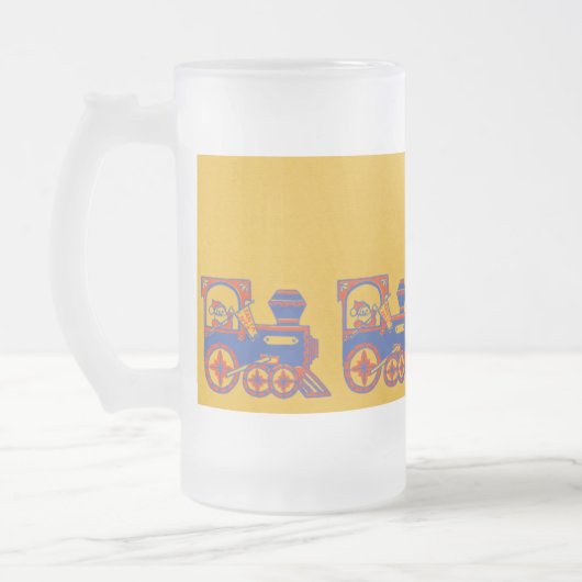 Santa Train Mattglas Bierglas (Links)