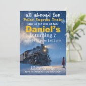 santa train polar express einladung (Stehend Vorderseite)
