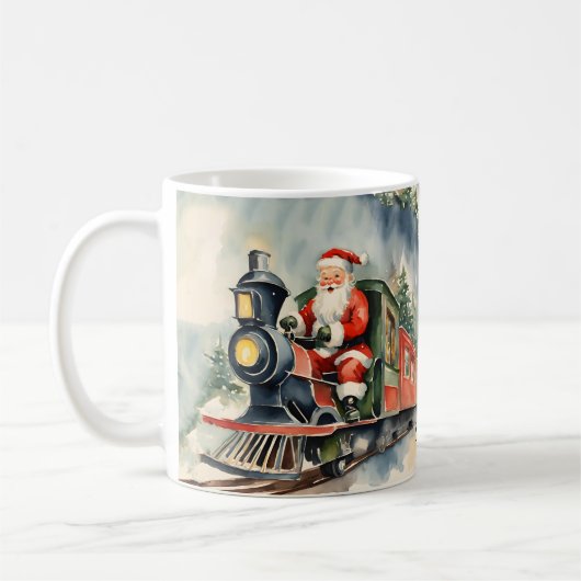 Santa Train Weihnachten Kaffeetasse (Links)