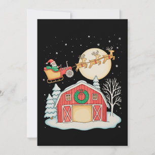 Santa Traktor Bauernhof Landwirt Weihnachten Landw