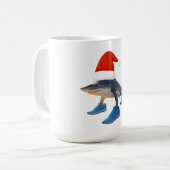 Santa Tralalero Tralala –Shark in Santa Hat Kaffeetasse (Vorderseite Links)