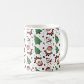 Santa, Tree & Snowman Christmas Mug Kaffeetasse (VorderseiteRechts)
