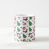 Santa, Tree & Snowman Christmas Mug Kaffeetasse (Mittel)