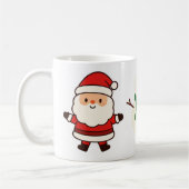 Santa, Tree & Snowman Christmas Mug Kaffeetasse (Links)