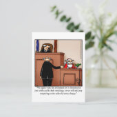 Santa Trial Spaß Weihnachten Postkarte (Stehend Vorderseite)