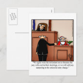 Santa Trial Spaß Weihnachten Postkarte (Vorne/Hinten)