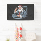 Santa Truck Rigging Funny Truck Driver Christmas   Banner (Insitu)