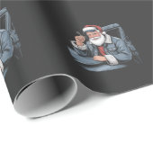 Santa Truck Rigging Funny Truck Driver Christmas   Geschenkpapier (Rolleneckpunkt)