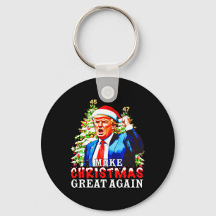 Santa Trump 45-47 Weihnachten Pajamas Make Christm Schlüsselanhänger