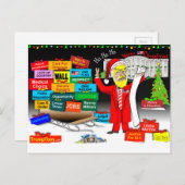 Santa Trump Feiertagspostkarte (Vorne/Hinten)