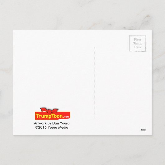Santa Trump Feiertagspostkarte (Rückseite)