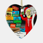 Santa Trump Keramik Ornament (Rechts)