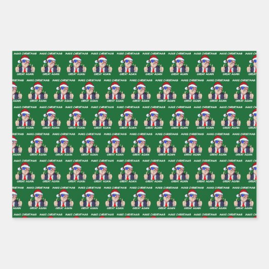 Santa Trump macht Weihnachten wieder großartig Tre Geschenkpapier Set (Vorderseite)