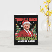 Santa Trump-Tanz macht Weihnachten wieder großarti Karte (Gelbe Blume)
