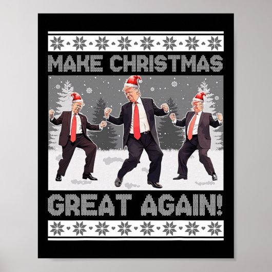 Santa Trump-Tanz macht Weihnachten wieder großarti Poster (Vorne)
