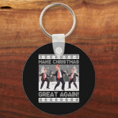 Santa Trump-Tanz macht Weihnachten wieder großarti Schlüsselanhänger (Vorderseite)