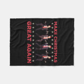 Santa Trump Tanz Weihnachten wieder großartig Weih Fleecedecke (Vorderseite (Horizontal))