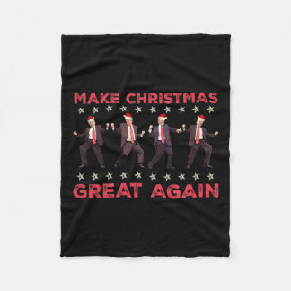 Santa Trump Tanz Weihnachten wieder großartig Weih Fleecedecke