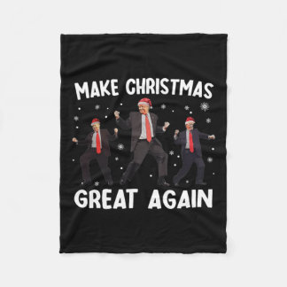 Santa Trump Tanz Weihnachten wieder großartig Weih Fleecedecke