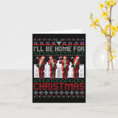 Santa Trump Tanz werde ich zu Weihnachten hässlich Karte (Gelbe Blume)