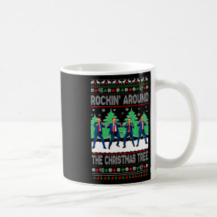 Santa Trump tanzt Rocking Around The Chris Kaffeetasse