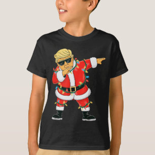 Santa Trump Weihnachten Dab Xmas Männer Frauen Kin T-Shirt