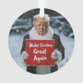 Santa Trump: "Weihnachten wieder großartig machen" Ornament (Rückseite)