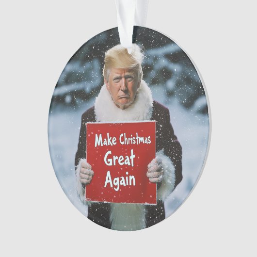 Santa Trump: "Weihnachten wieder großartig machen" Ornament (Vorderseite)