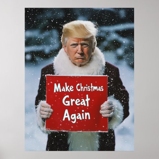 Santa Trump: "Weihnachten wieder großartig machen" Poster (Vorne)
