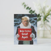 Santa Trump: "Weihnachten wieder großartig machen" Postkarte (Stehend Vorderseite)
