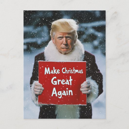 Santa Trump: "Weihnachten wieder großartig machen" Postkarte (Vorderseite)