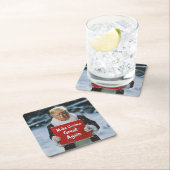 Santa Trump: "Weihnachten wieder großartig machen" Rechteckiger Pappuntersetzer (Vor Ort)