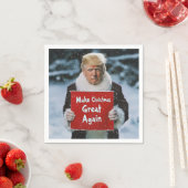 Santa Trump: "Weihnachten wieder großartig machen" Serviette (Beispiel)