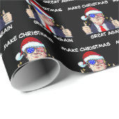 Santa Trump Weihnachten wieder großartig Weihnacht Geschenkpapier (Rolleneckpunkt)