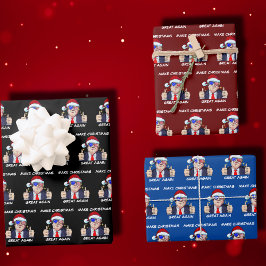 Santa Trump Weihnachten wieder großartig Weihnacht Geschenkpapier Set