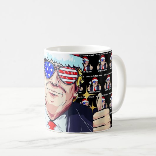 Santa Trump Weihnachten wieder großartig Weihnacht Kaffeetasse (VorderseiteRechts)